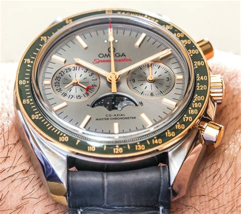 omega speedmaster moonphase green bezel|omega speedmaster moonphase watch.